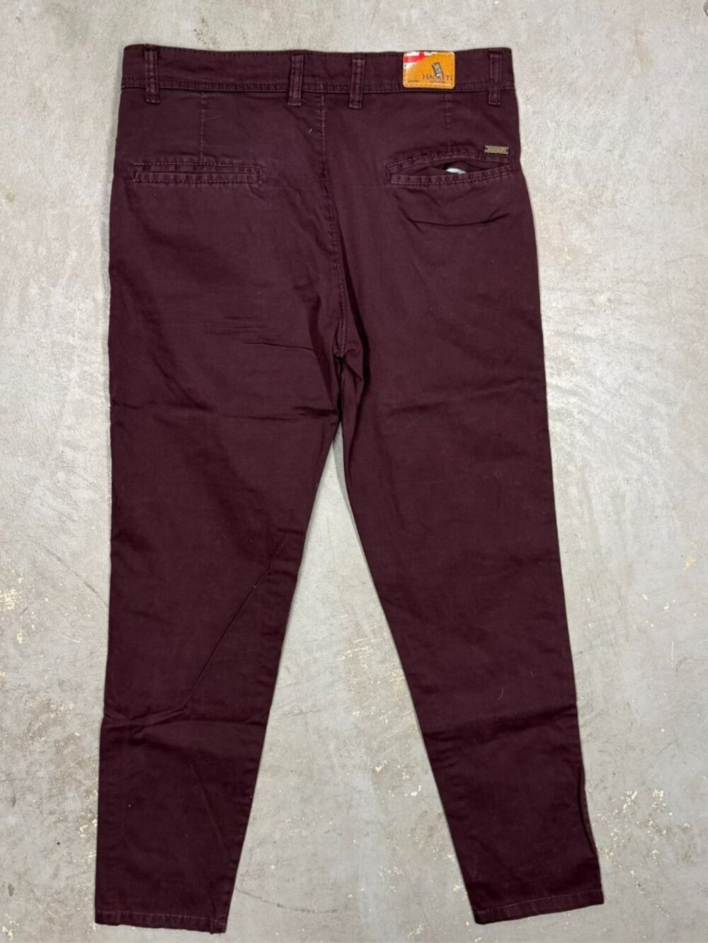Hackett London Chino Twill Pants Burgundy Red Cotton Mens 30x29 - Picture 7 of 9